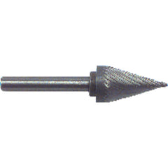 1/4 × 1/2 × 1/4″ SH 22° Cone Shape - HSS - Burr - USA Tool & Supply