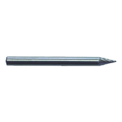 1/4 × 1/4 × 1/8″ SH Cone Shape - HSS - Burr - USA Tool & Supply