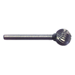 3/8 × 1/8″ SH Ball End Shape - HSS - Burr - USA Tool & Supply