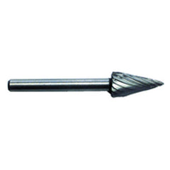 1/4 × 1/2 × 1/8″ SH Cone Shape - HSS - Burr - USA Tool & Supply