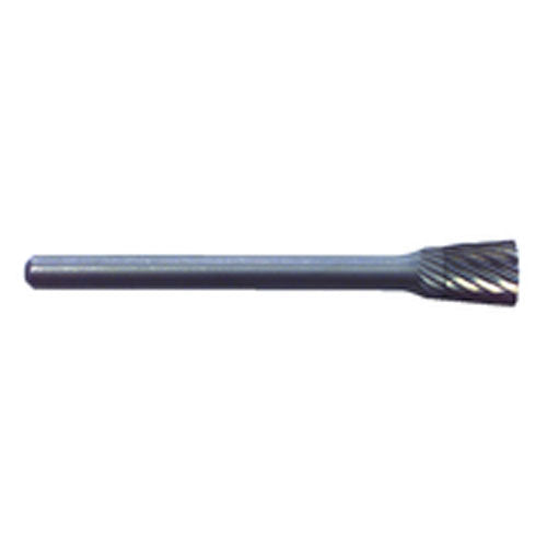 R23 1/4 × 1/4 × 1/8″ SH - Sgl Cut Invert Cone - CBD - Burr - USA Tool & Supply