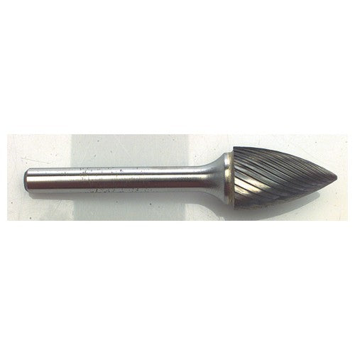 1/8 EdgeHog Tree Shape Pointed End Miniature Carbide Bur SG-43 Standard - USA Tool & Supply