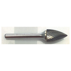 1/8 EdgeHog Tree Shape Pointed End Miniature Carbide Bur SG-42 Standard - USA Tool & Supply