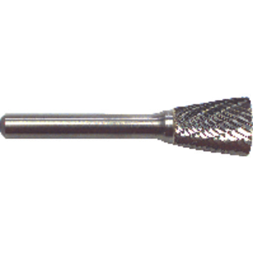 1/4 EdgeHog Back Taper Miniature Carbide Bur SN-51 Std Alt. Diamond(Double) - USA Tool & Supply