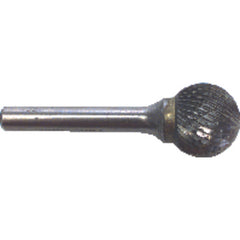 SD3 3/8 × 5/16 × 1/4″ SH Dbl Cut Ball End - CBD - Burr - USA Tool & Supply