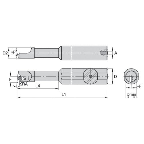 FSBI31250015L WG STEEL BORING BAR STEPPED - Exact Industrial Supply
