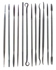 Swiss Pattern Needle File - 12 Pcs.; 6-1/2"; 0 Cut - USA Tool & Supply