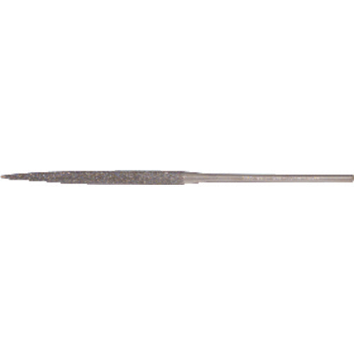 ‎Quality Import Diamond Needle File - 3″ Diamond Length-5-1/2″ Overal Length-100 Grit - Half Round - USA Tool & Supply