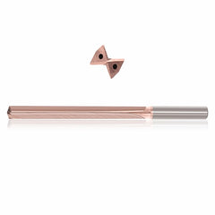 0.4375 mm Dia. × 12 mm Shank × 215 mm Flute Length × 265 mm OAL, 16xD, 130°, ZircoPlus, 2 Flute, Coolant Thru, h6, Cylindrical, Solid Carbide Drill