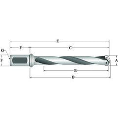 23030H-40FM Flanged T-A® Spade Blade Holder - Helical Flute- Series 3 - USA Tool & Supply