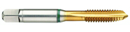 41836 2B 3-Flute Cobalt Green Ring Spiral Point Plug Tap-TiN - USA Tool & Supply