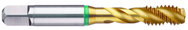 M16x2.0 6H 4-Flute Cobalt Green Ring Semi-Bottoming 40 degree Spiral Flute Tap-TiN - USA Tool & Supply