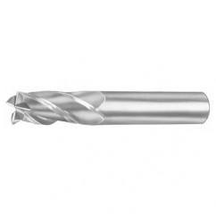 25mm Dia. x 127mm Overall Length 4-Flute Square End Solid Carbide SE End Mill-Round Shank-Center Cut-Uncoated - USA Tool & Supply