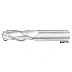 3/16" Dia. - 2" OAL - AlTiN-CBD-30°-Center Cut-Ball Nose HP End Mill-4 FL - USA Tool & Supply