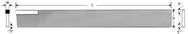 3/32 x1/2 x4-1/2" - RH Brazed Hard Steel - Cut-Off Blade - USA Tool & Supply