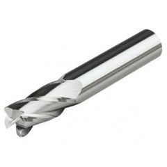 3/8 Dia. x 2-1/2 Overall Length 2-Flute .010 C/R Solid Carbide SE End Mill-Round Shank-Center Cut-AlTiN - USA Tool & Supply