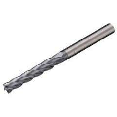 6mm Dia. x 75mm Overall Length 3-Flute Square End Solid Carbide SE End Mill-Round Shank-Center Cut-AlTiN - USA Tool & Supply