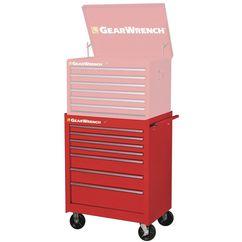 27" 7 DRAWER ROLLER CABINET RED - USA Tool & Supply