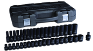 39PC 1/2" DR 6PT METRICSTD/DEEP - USA Tool & Supply