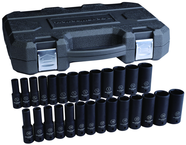 27PC 1/2" DR 6PT SAE/METRIC DEEP - USA Tool & Supply