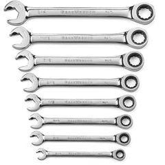 8PC OPEN END RATCHETING WRENCH SET - USA Tool & Supply
