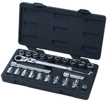 23PC 3/8" DR 20MM PASS-THRU VORTEX - USA Tool & Supply