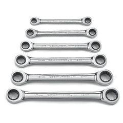 6PC DBL BOX RATCHETING WRENCH SET - USA Tool & Supply