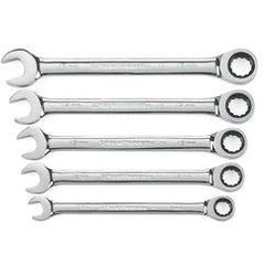 5PC COMBINATION RATCHETING WRENCH - USA Tool & Supply