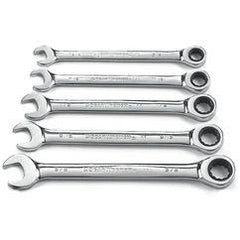 5PC COMBINATION RATCHETING WRENCH - USA Tool & Supply