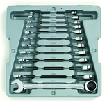 12PC COMB RATCHETING WRENCH SET - USA Tool & Supply