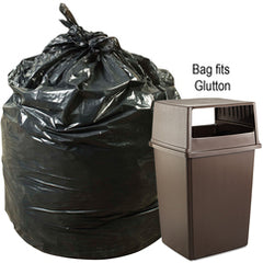 .9 mil, Black, 43″ × 47″- Case of 100, Revolution Bag Hercules Recycled Low Density Can liners Glutton, - USA Tool & Supply