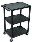 Utility Cart Plus 3 Flat Shelves - 24" x 18" x 42" - USA Tool & Supply