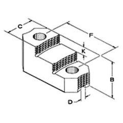 Hard Top Jaw 1/16" 90° Reversible-For 8 & 10" Chucks - USA Tool & Supply