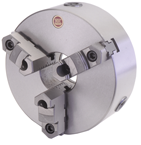 25" 3 Jaw Self Centering Scroll Chuck; Flatback; Steel Body; Top Reversible Jaw - USA Tool & Supply