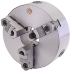 6" 3 Jaw Self Centering Scroll Chuck; Flatback; Steel Body; Top Reversible Jaw - USA Tool & Supply