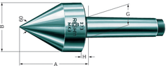 4MT HD 60° Pipe Nose - Live Center - USA Tool & Supply