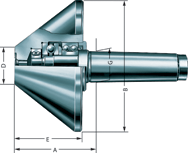 6MT HD 75° Bull Nose - Live Center - USA Tool & Supply