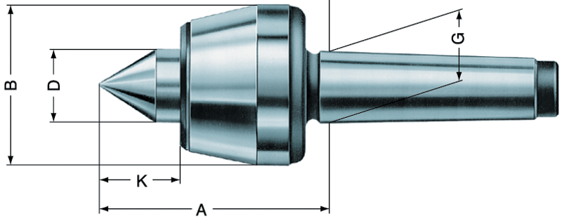 6MT Revolving Tailstock Standard - Live Center - USA Tool & Supply