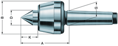 3MT Revolving Tailstock Standard - Live Center - USA Tool & Supply