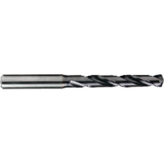 17 mm Dia. × 3.2 mm Shank × 93 mm Flute Length × 143 mm OAL, 5xD, TiAlN, 2xD Flute, Solid Carbide Drill - USA Tool & Supply