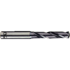 8.2 mm Dia. x #26 Shank × 47 mm Flute Length × 89 mm OAL, 3xD, TiAlN, 2xD Flute, Coolant Thru, H6 Solid Carbide Drill - Exact Industrial Supply