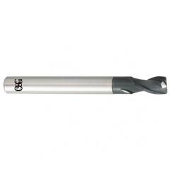 12mm Dia. x 110mm Overall Length 2-Flute 0.5mm C/R Solid Carbide SE End Mill-Round Shank-Center Cutting-TiALN - USA Tool & Supply