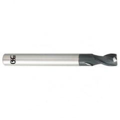 12mm Dia. x 110mm Overall Length 2-Flute 0.5mm C/R Solid Carbide SE End Mill-Round Shank-Center Cutting-TiALN - USA Tool & Supply