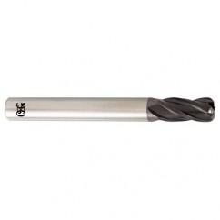 1/2 Dia. x 3 Overall Length 4-Flute .020 C/R Solid Carbide SE End Mill-Round Shank-Center Cutting-TiALN - USA Tool & Supply