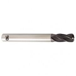 1/2 Dia. x 3 Overall Length 4-Flute .030 C/R Solid Carbide SE End Mill-Round Shank-Center Cutting-TiALN - USA Tool & Supply