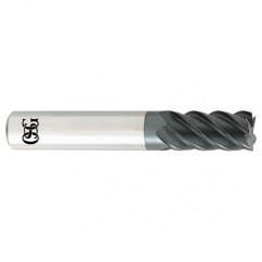 9/16 x 9/16 x 1-1/8 x 3-1/2 5Fl  C/R Carbide End Mill - TiALN - USA Tool & Supply