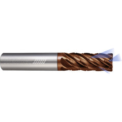 ‎6 Flute - Corner Radius - 0.7500″ (3/4) Cutter DIA × 0.7500″ (3/4) Shank DIA × 0.0600″ Radius × 2.2500″ (2-1/4) LOC × 5.0000″ (5) OAL  - TPLUS Coated