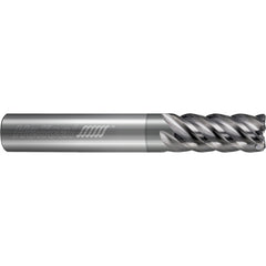 ‎5 Flute - Corner Radius - 0.1875″ (3/16) Cutter DIA × 0.2500″ (1/4) Shank DIA × 0.0300″ Radius × 1.0000″ (1) LOC × 2.5000″ (2-1/2) OAL  - NPLUS Coated