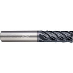 ‎6 Flute - Corner Radius - 0.2500″ (1/4) Cutter DIA × 0.2500″ (1/4) Shank DIA × 0.0100″ Radius × 0.5000″ (1/2) LOC × 2.5000″ (2-1/2) OAL  - APLUS Coated