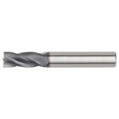 23/64x3/8x1x2-1/2 4FL Square Carbide End Mill-Round Shank-TIALN - USA Tool & Supply